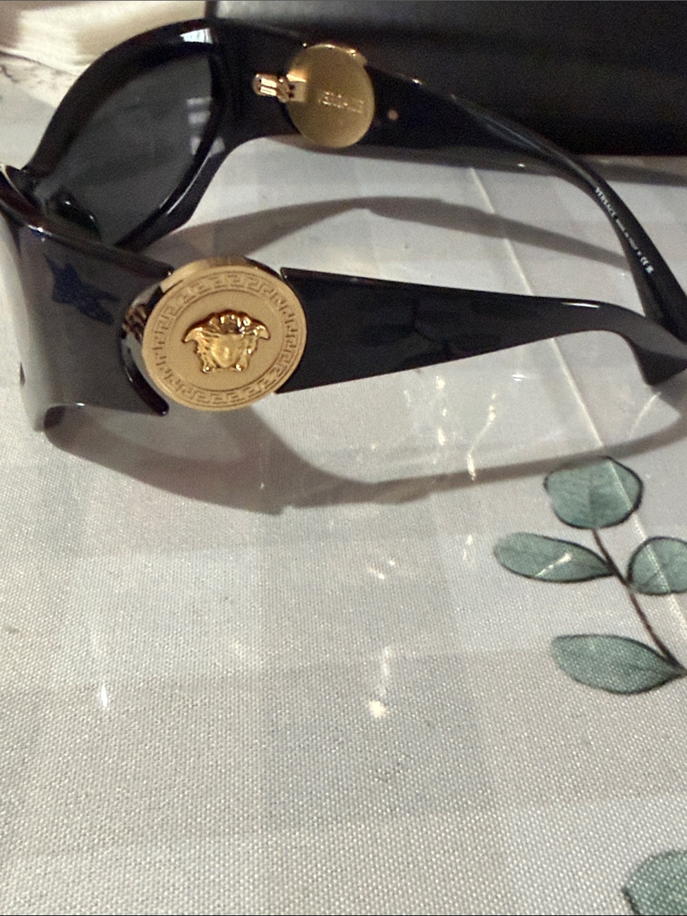 Versace Women's Black Oversized Cat-Eye Sunglasses - Picture 3 of 9